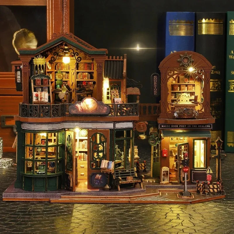 Maison Miniature – La Cité du Livre au Crépuscule — vue 1