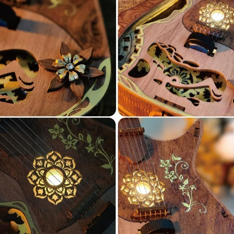 Puzzle 3D Bois – La Guitare Aurora — vue 2