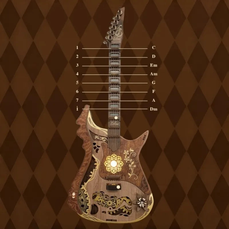 Puzzle 3D Bois – La Guitare Aurora — vue 4