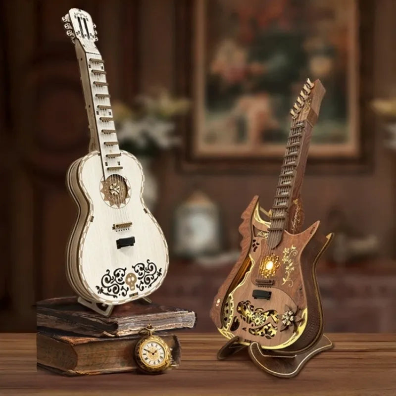 Puzzle 3D Bois – La Guitare Aurora — vue 5