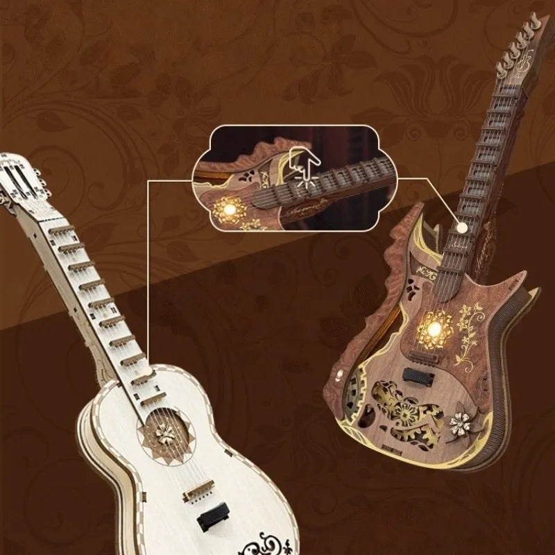 Puzzle 3D Bois – La Guitare Aurora — vue 6
