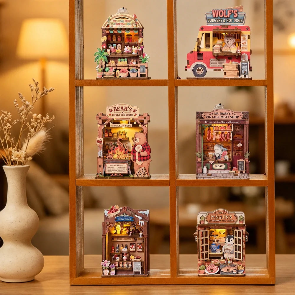 Puzzle 3D Bois – Magnets Coins de Rue Féeriques — vue 2