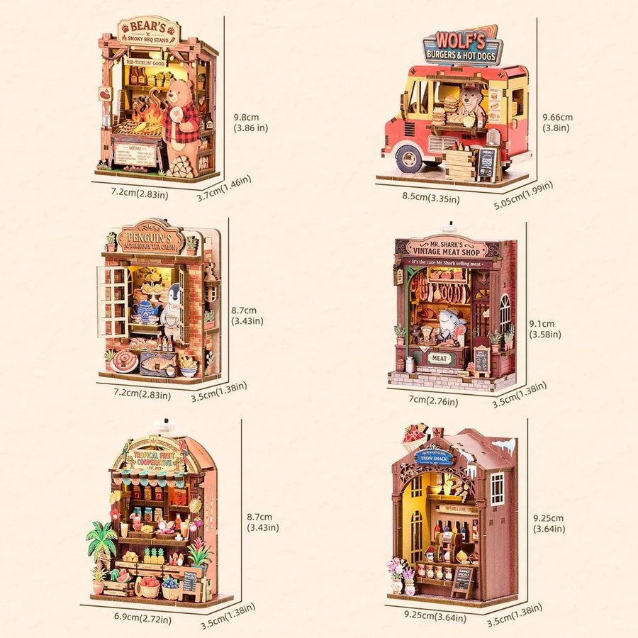 Puzzle 3D Bois – Magnets Coins de Rue Féeriques — vue 3