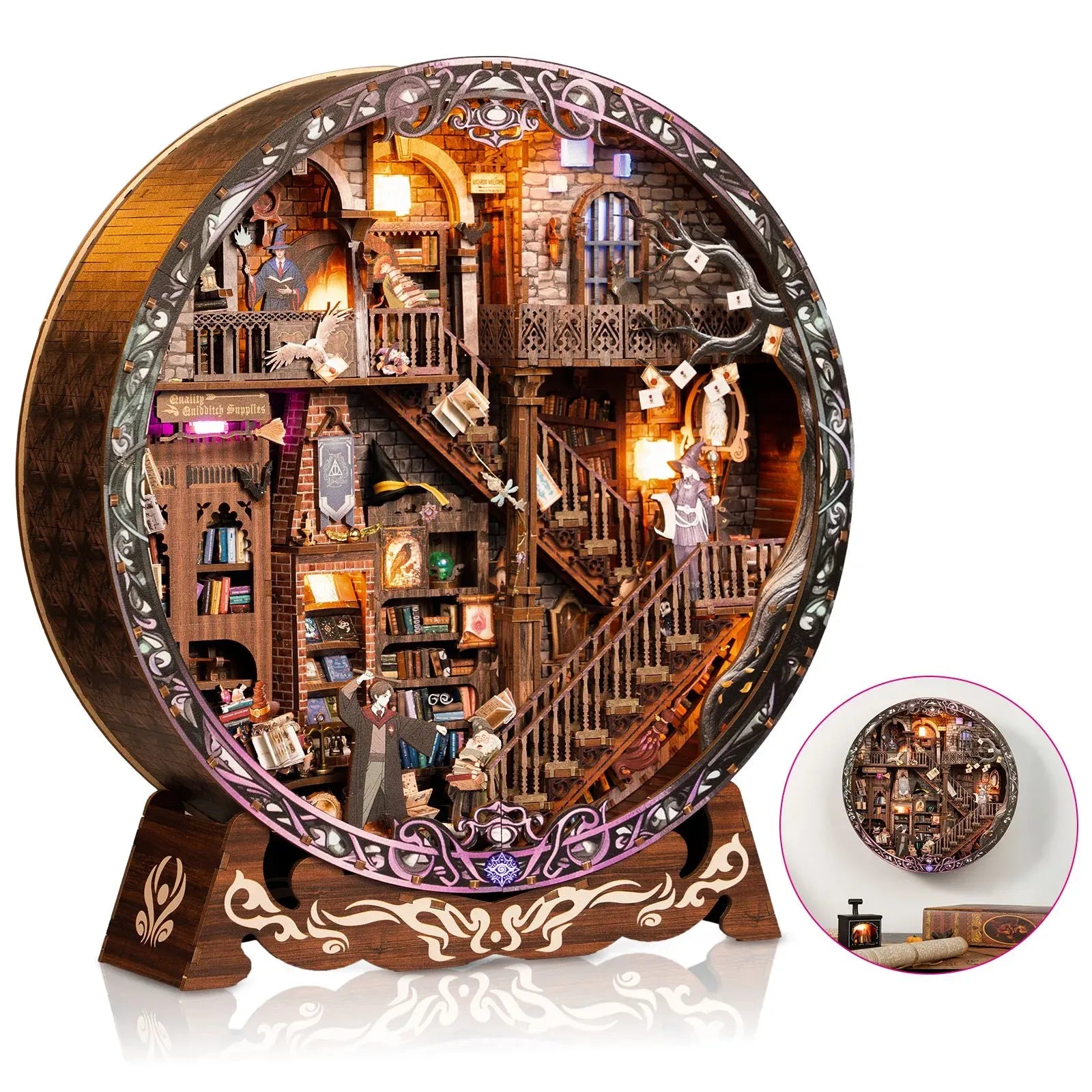 Cadre Puzzle 3D – Bibliothèque Magique — vue 7