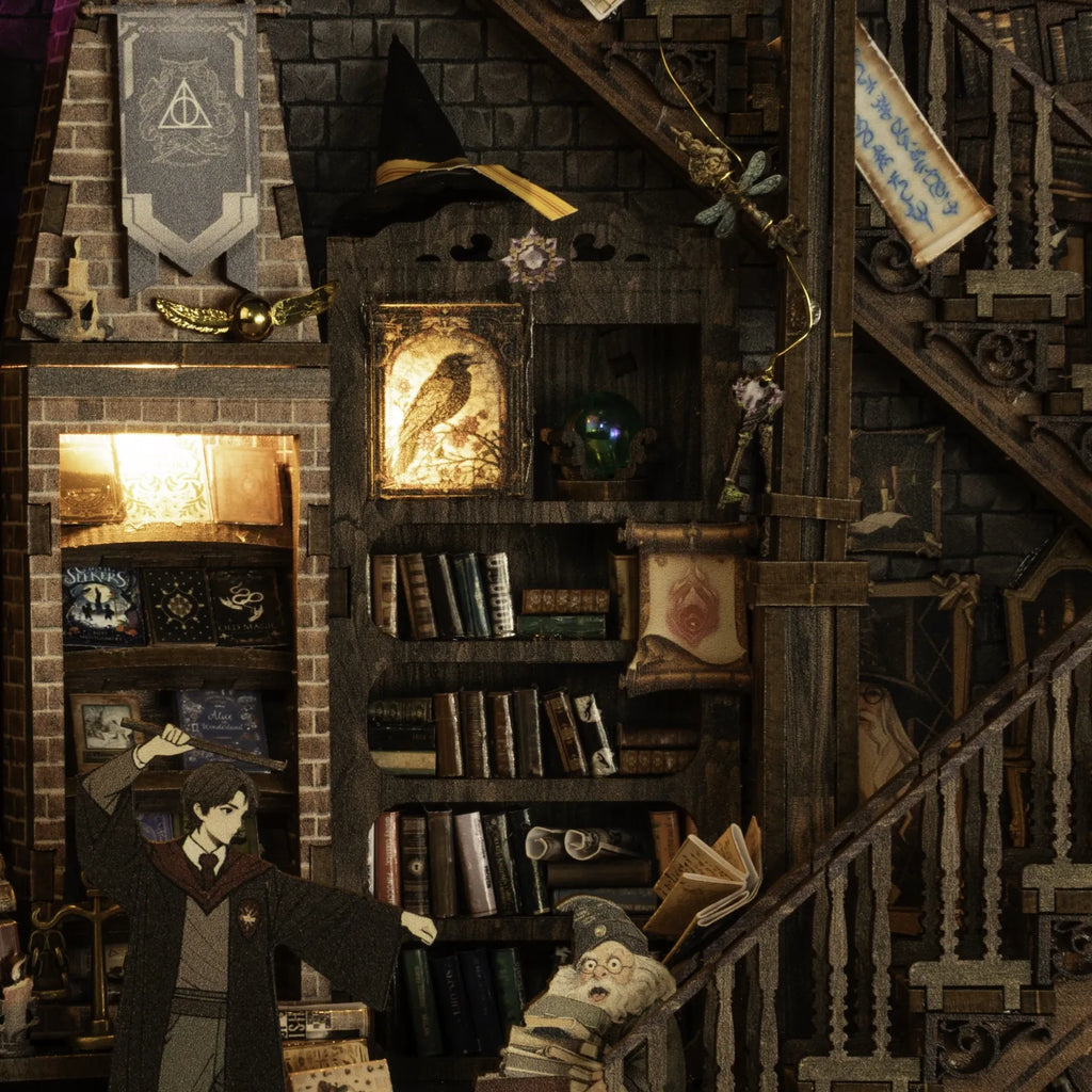 Cadre Puzzle 3D – Bibliothèque Magique — vue 4