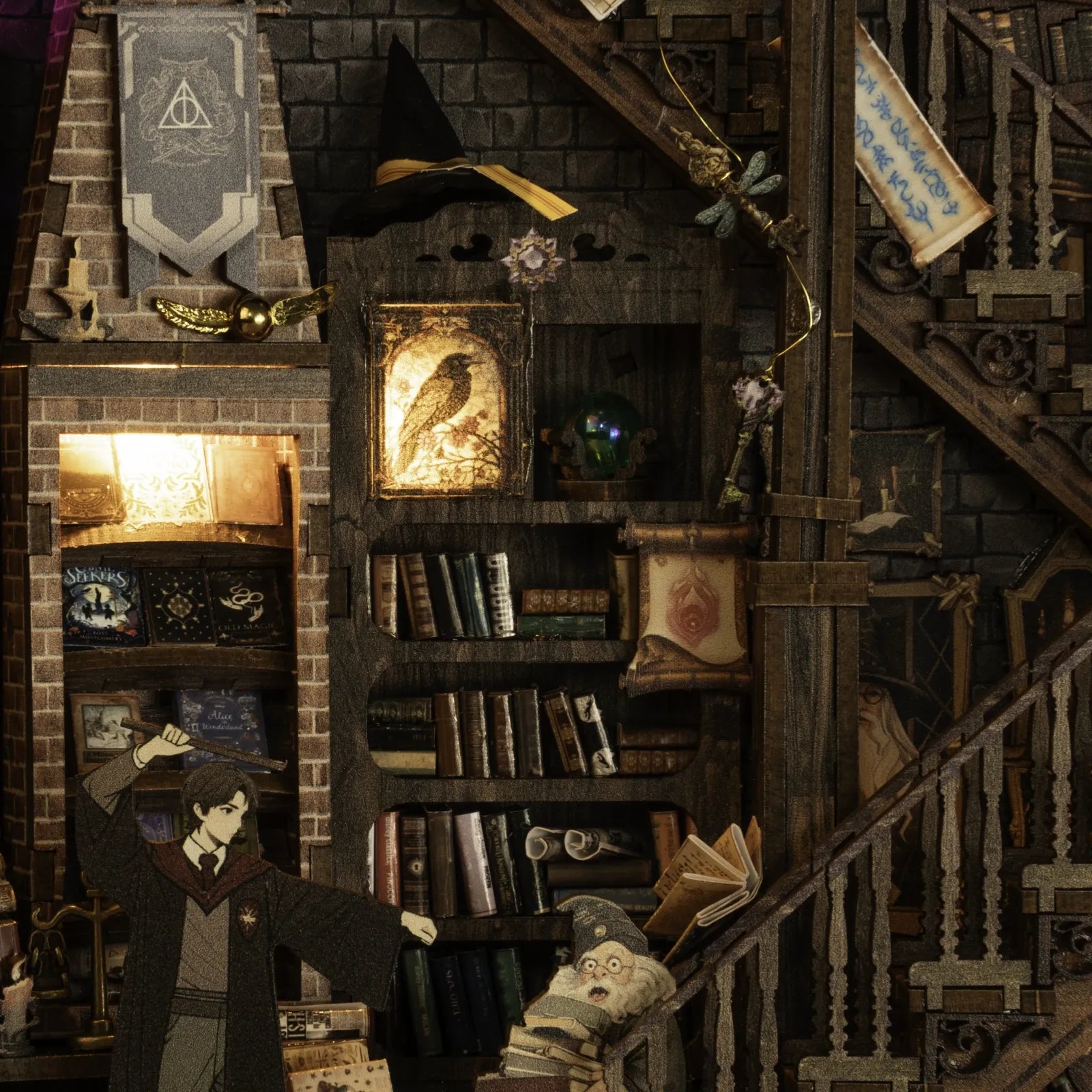 Cadre Puzzle 3D – Bibliothèque Magique — vue 4